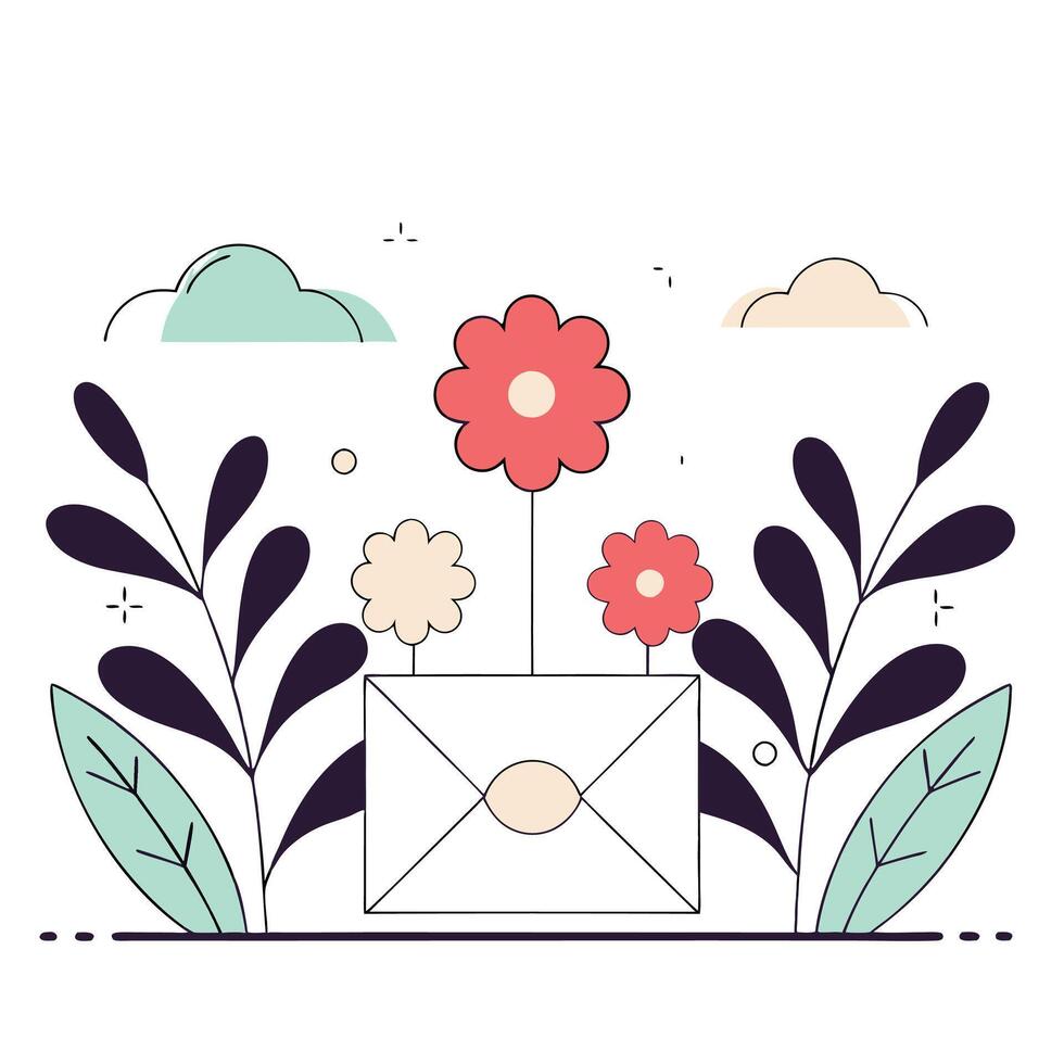 Elegant Floral 2025 New Year Greeting vector