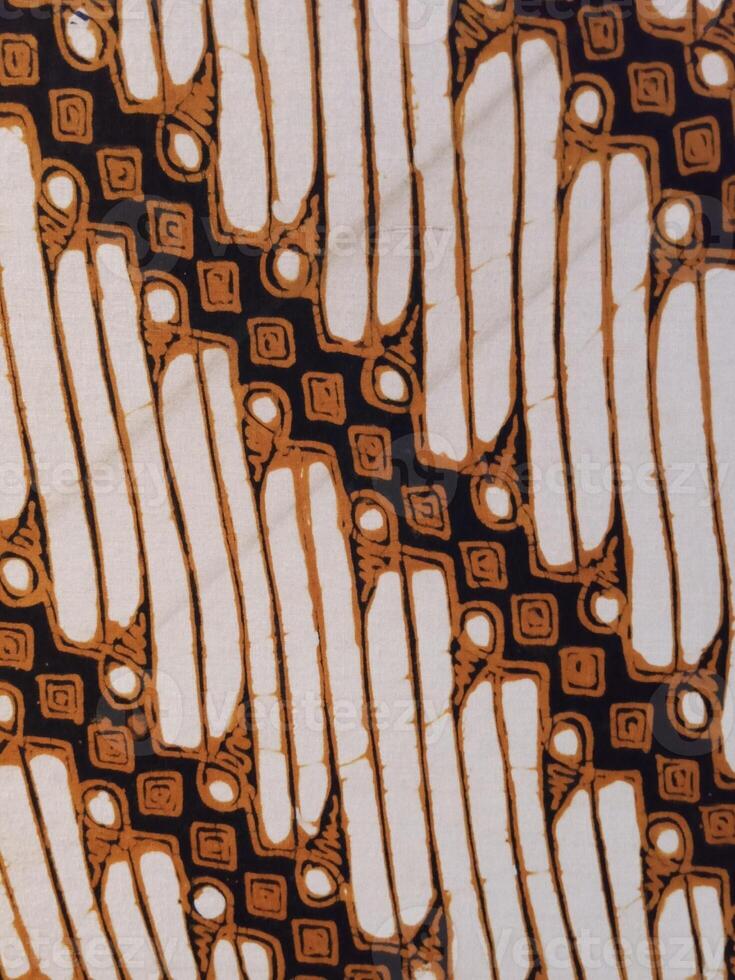 A close up of Javanese batik with a Parang Kuru pattern. Indonesian batik photo