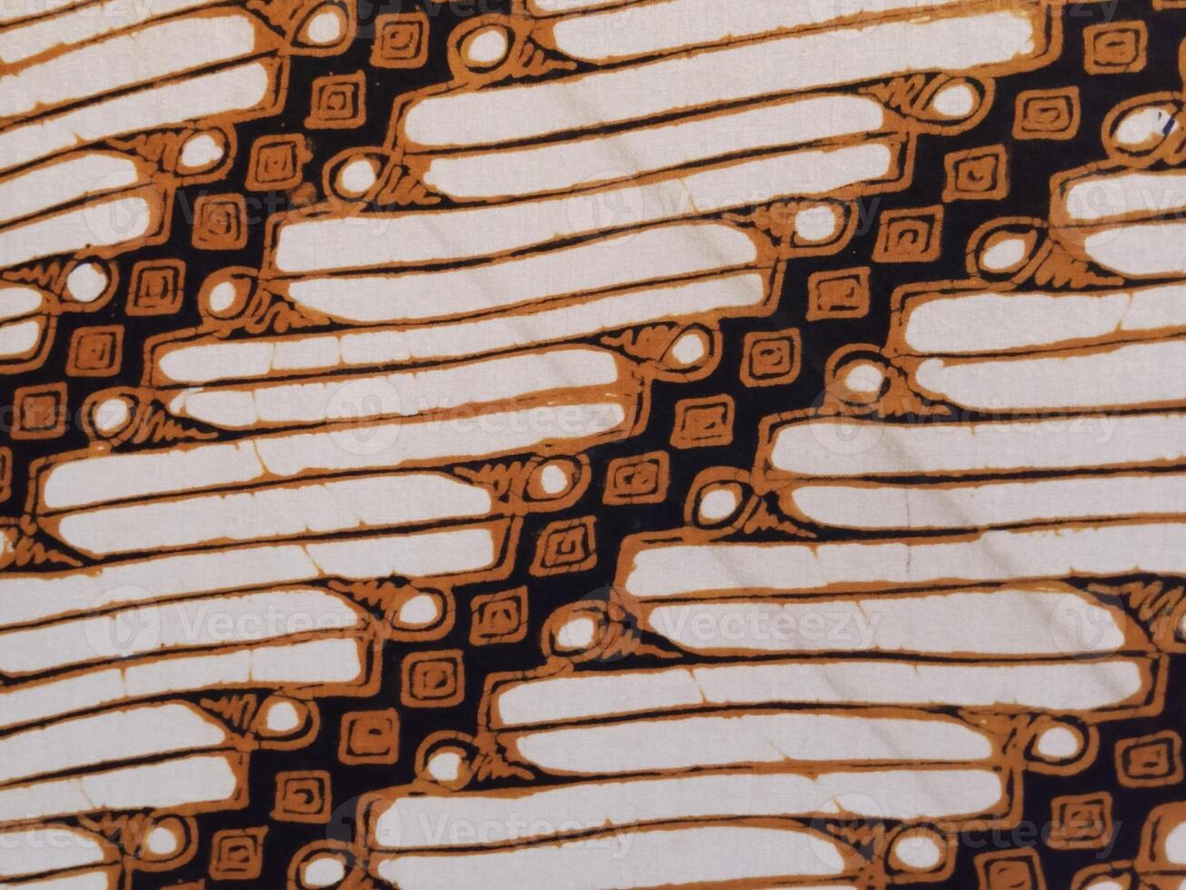 A close up of Javanese batik with a Parang Kuru pattern. Indonesian batik photo