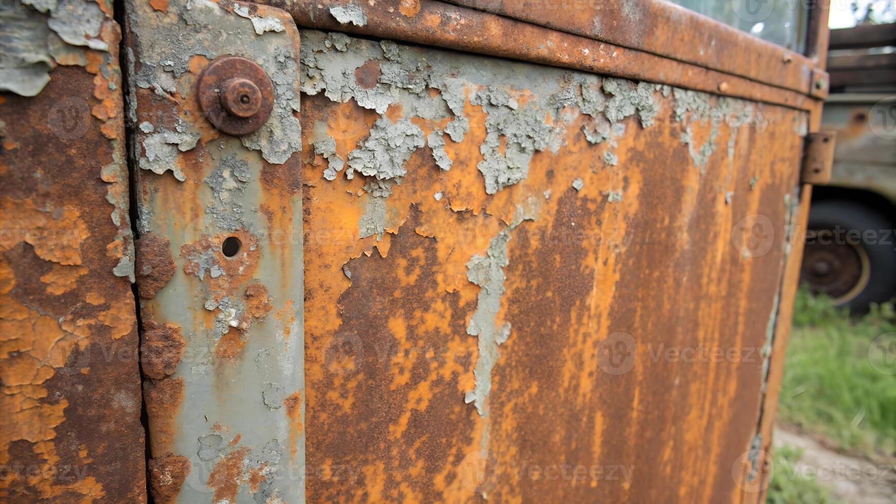 Rusty Metal Texture with Corroded, Weathered Surface photo