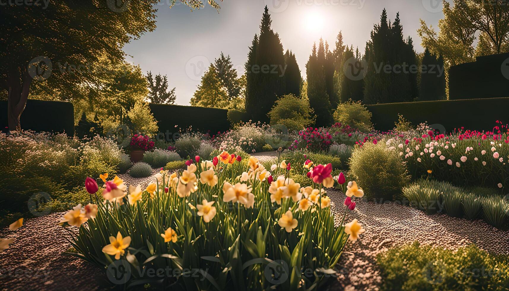 Sunlit Garden Path photo