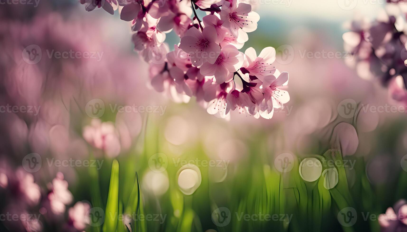 Cherry Blossoms in Spring Sunlight photo