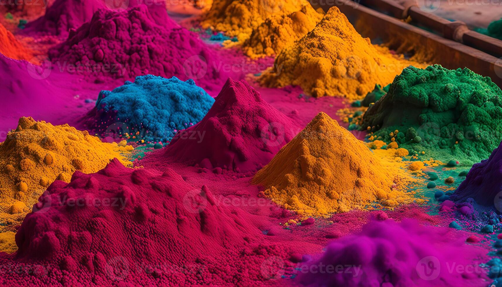 Vibrant Powder Dyes in a Colorful Array photo