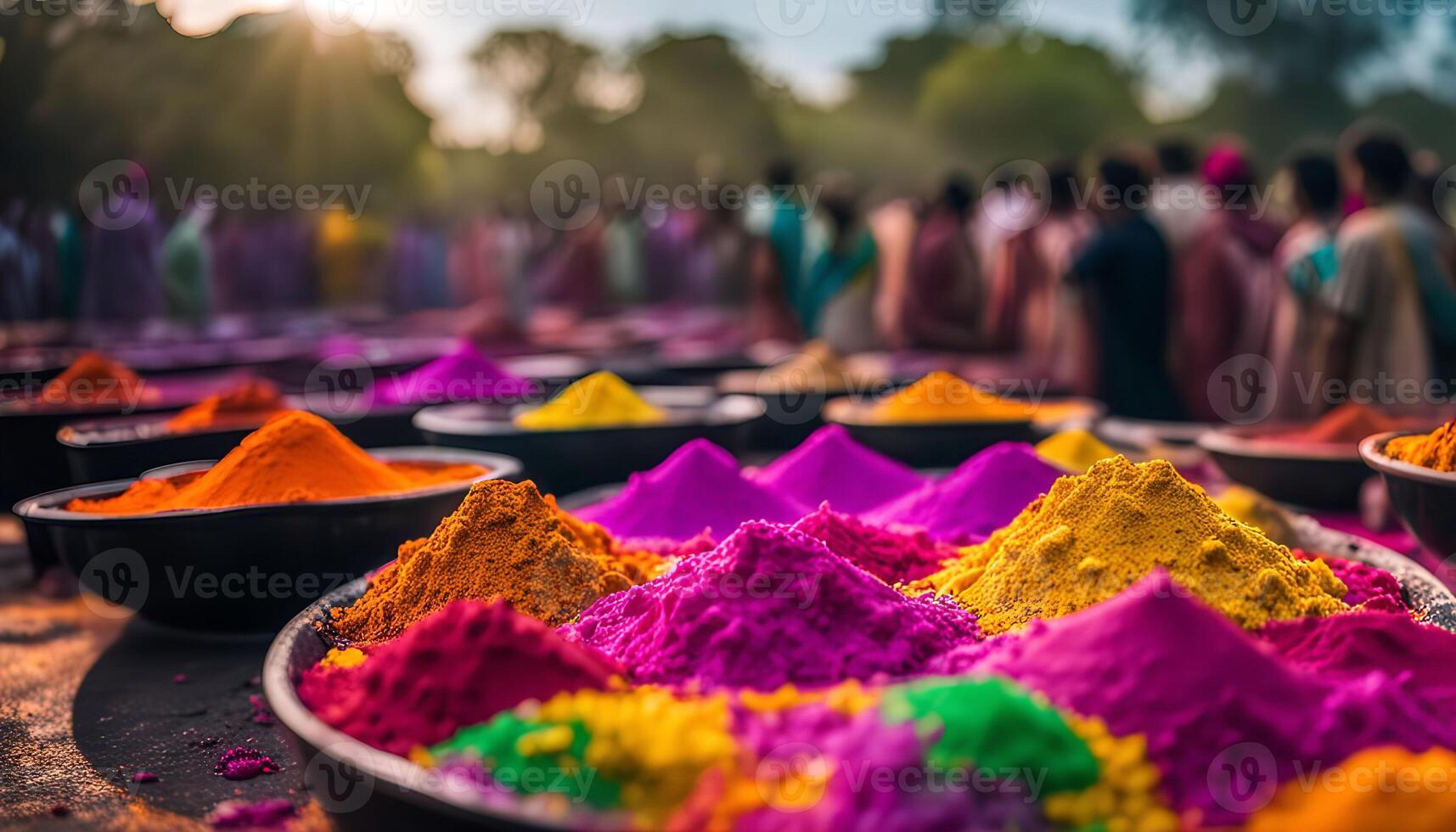 Vibrant Colors of Holi Festival photo