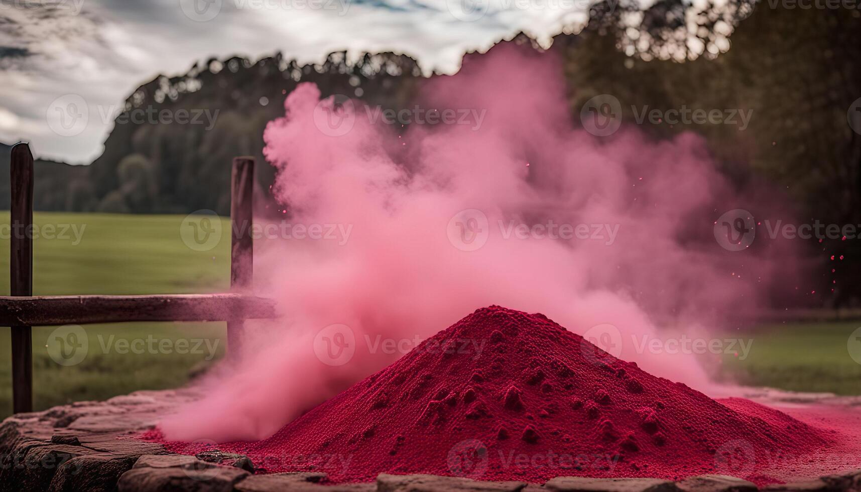 Pink Smoke Eruption photo