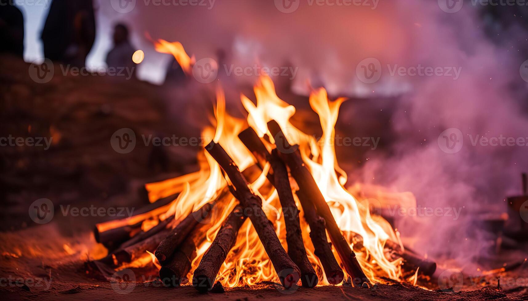 Campfire in the Night photo