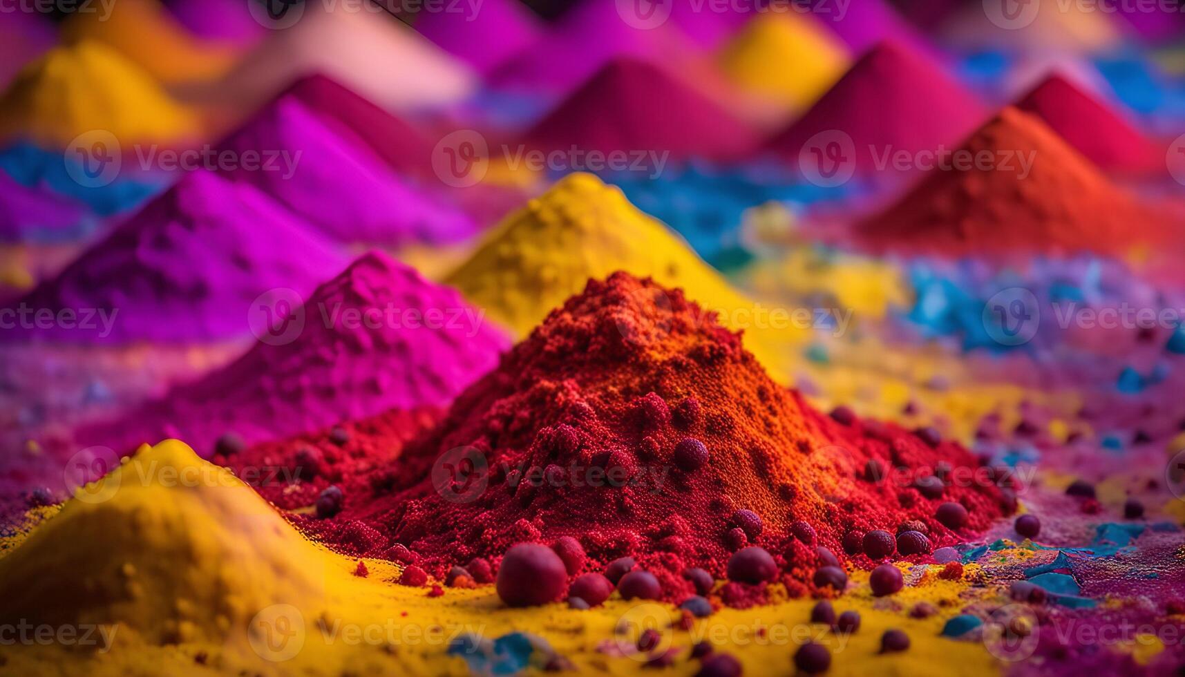 Vibrant Colors of Powdered Pigment photo