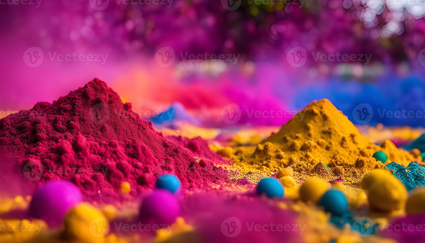 Colorful Powder Holi Celebration photo