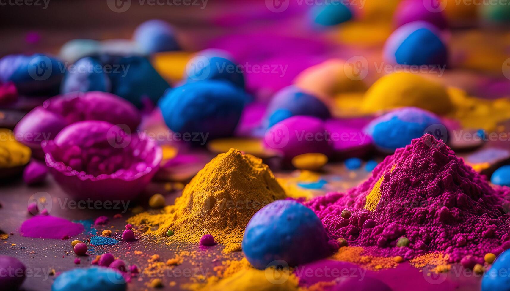 Vibrant Colors of Holi Festival photo