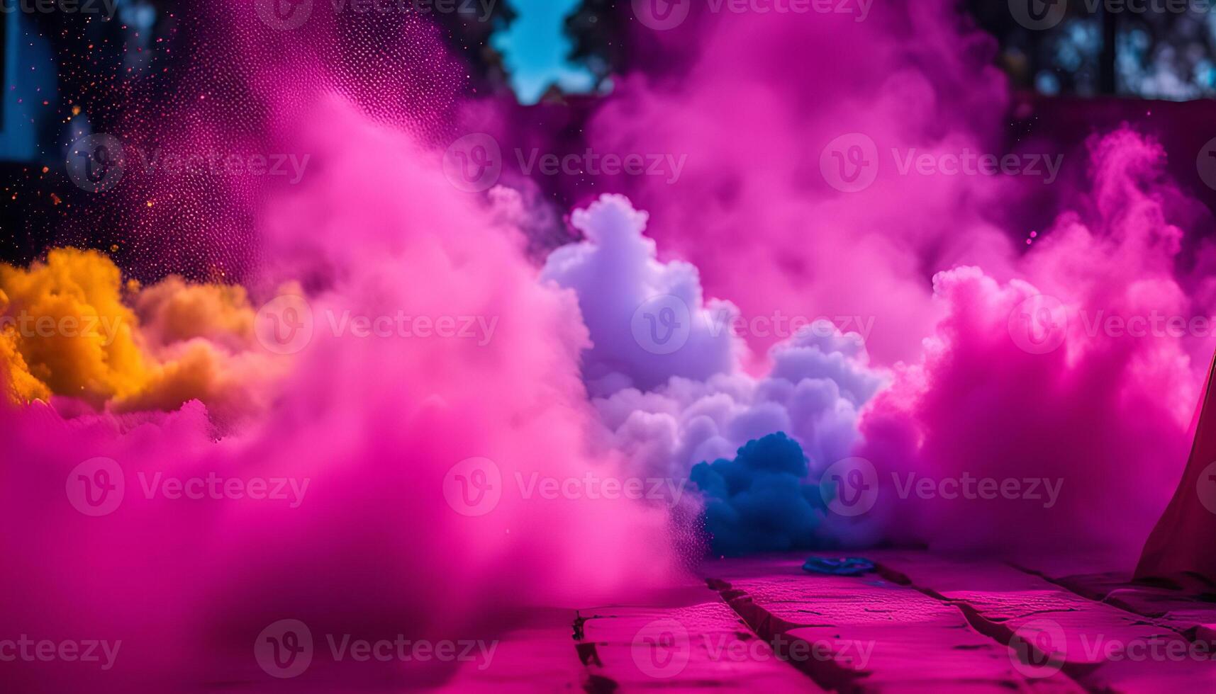 Colorful Smoke Explosions photo