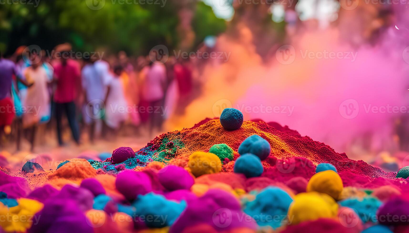 Vibrant Colors of Holi Festival photo