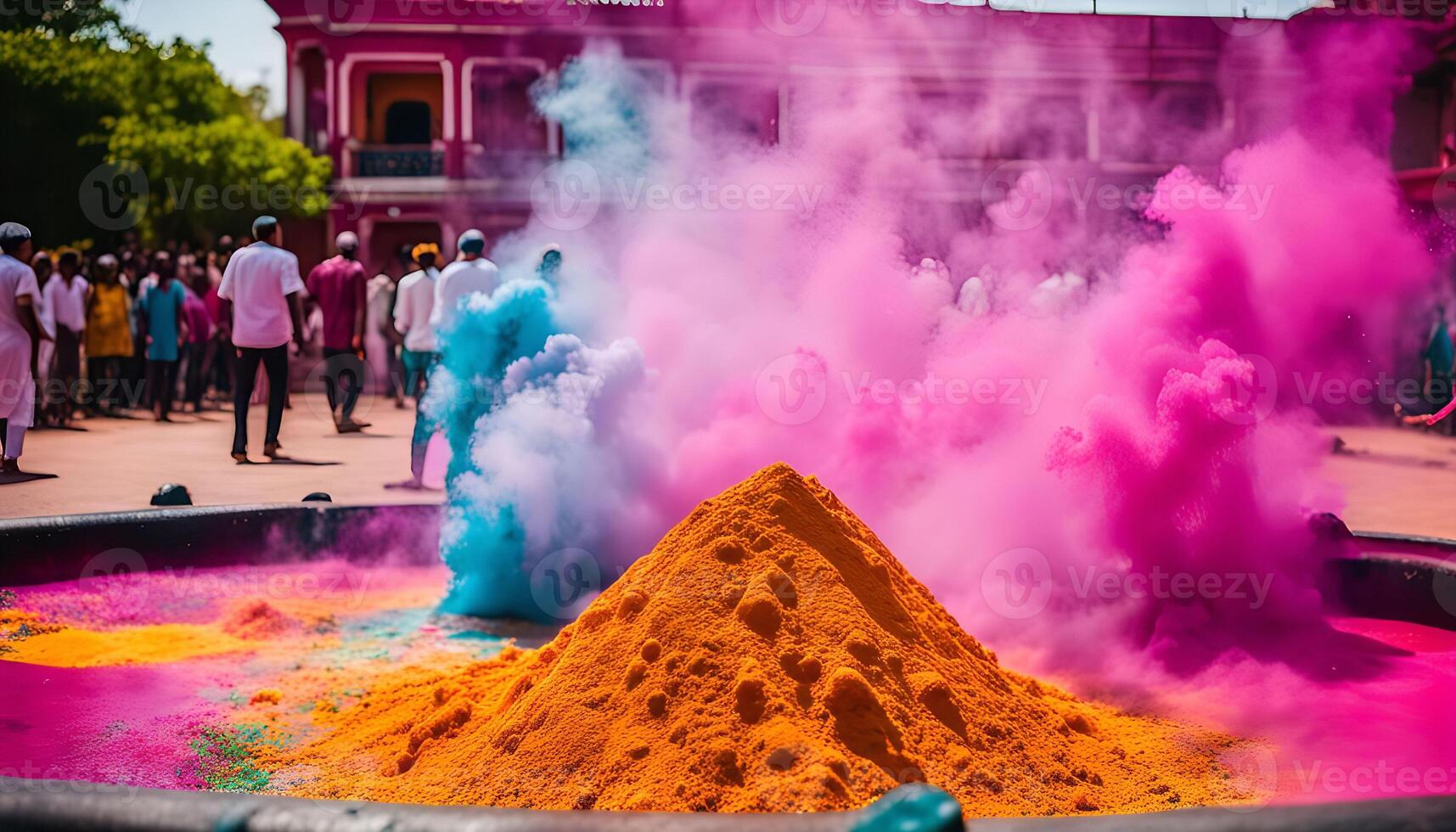 Colorful Holi Festival Celebration photo