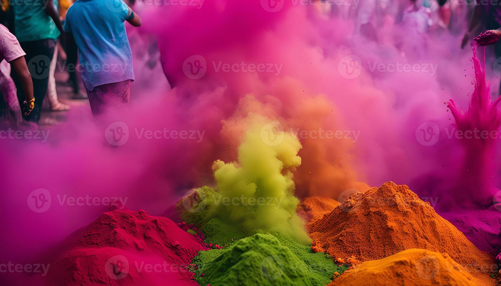 Vibrant Holi Celebration in India photo