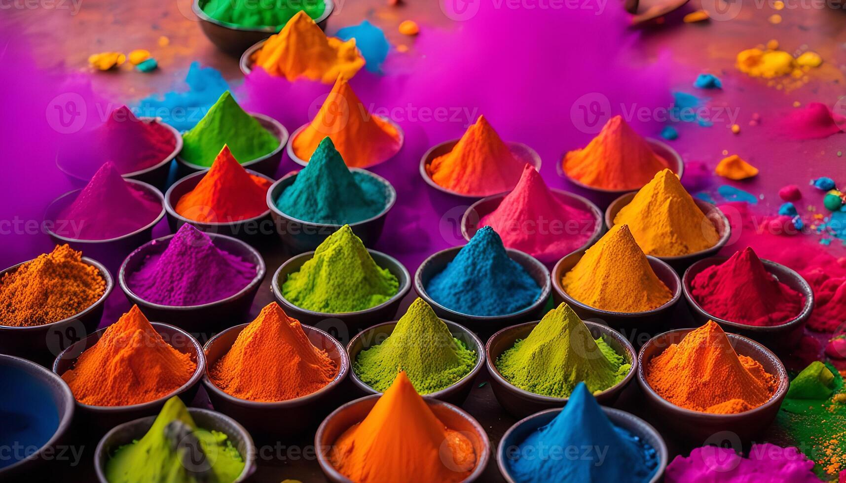 Vibrant Colors of Holi Festival photo
