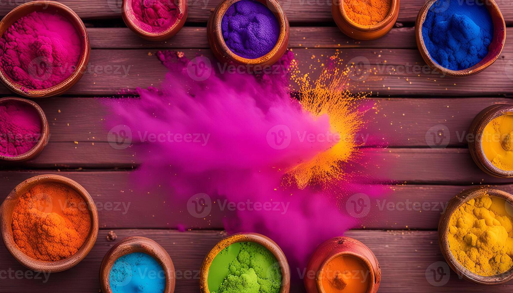 Vibrant Holi Colors Exploding photo