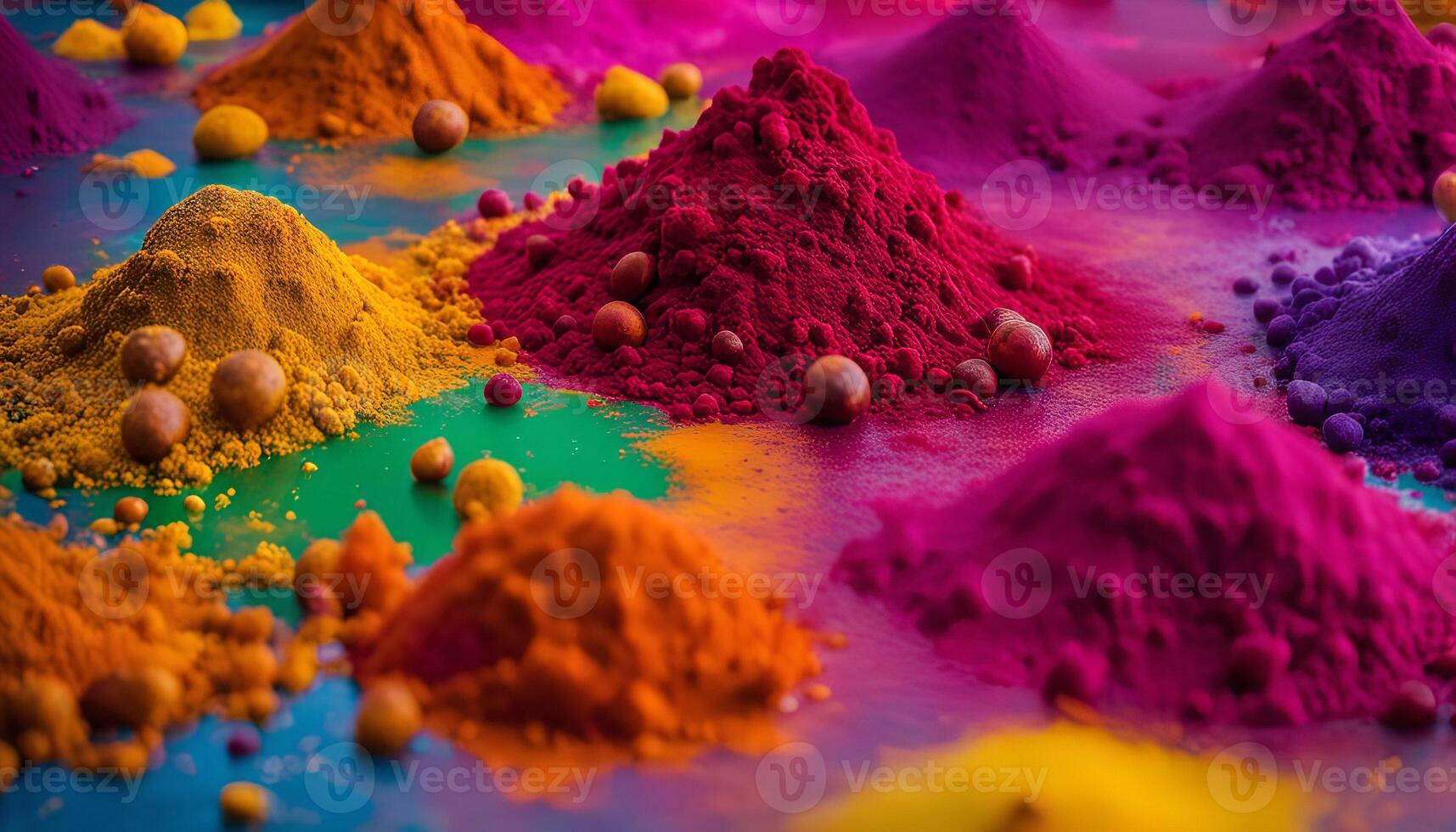 Vibrant Colors of Holi Festival photo