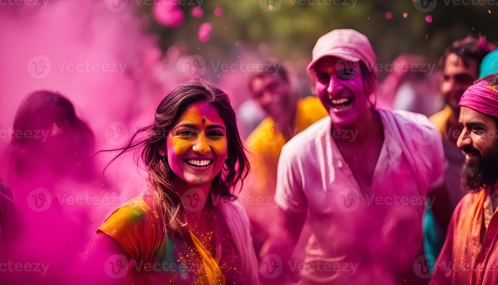 Joyful Celebration of Holi Festival photo