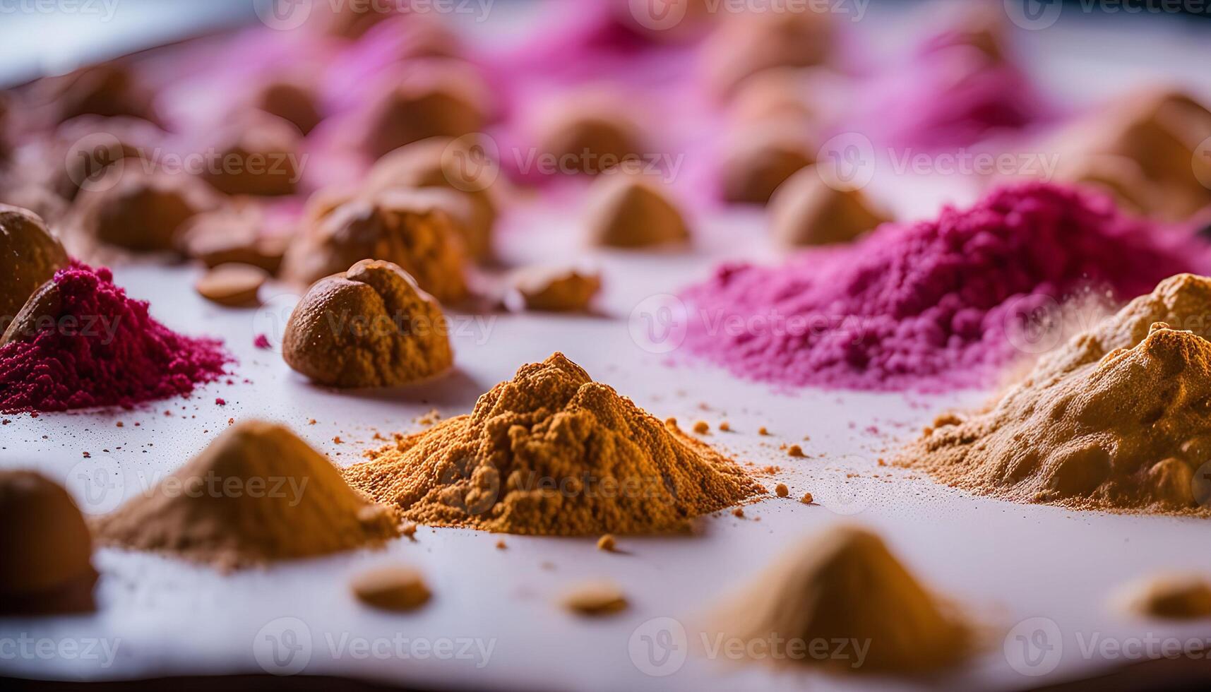 Assortment of Colorful Powders photo