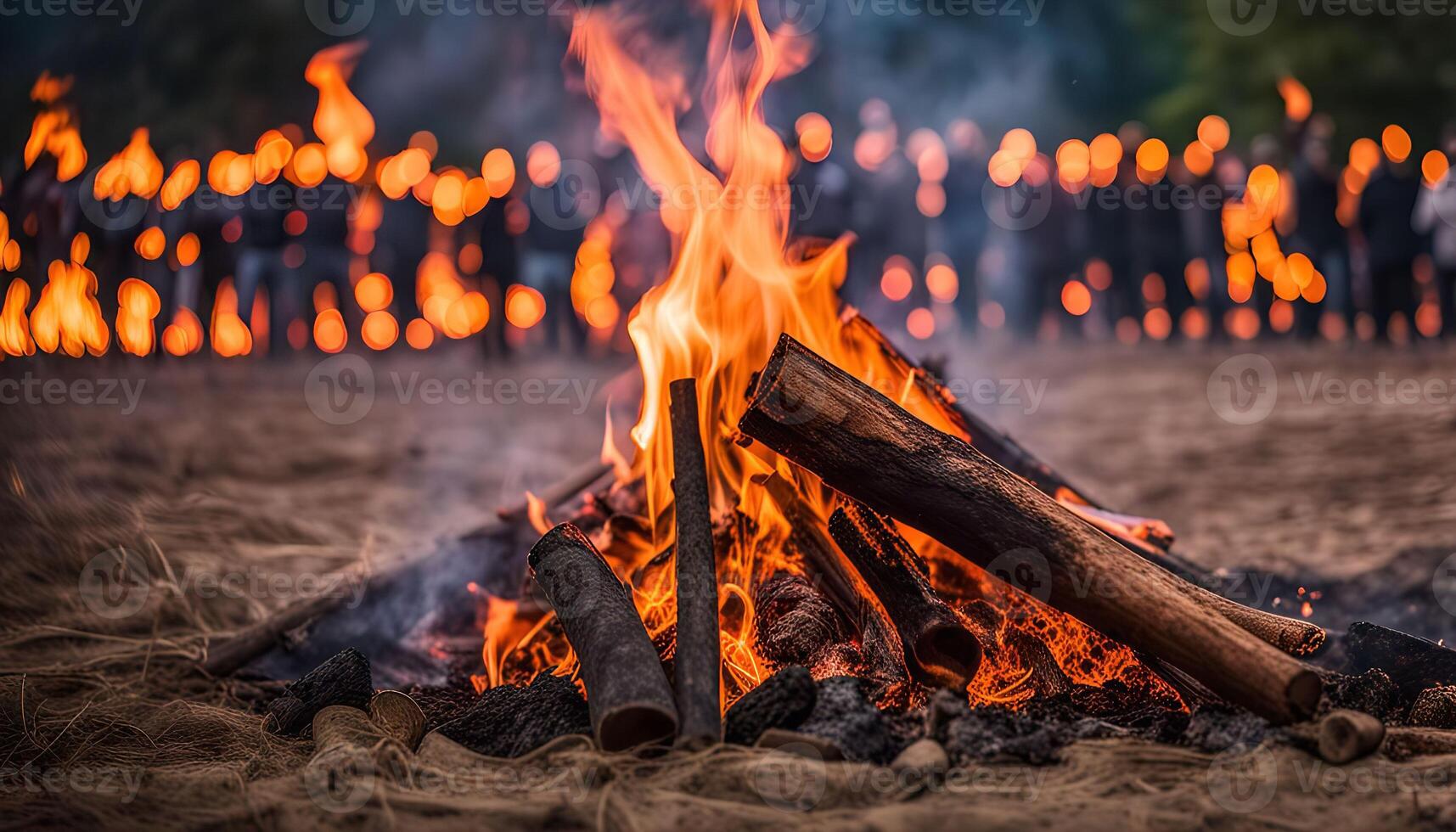 Campfire at Dusk photo