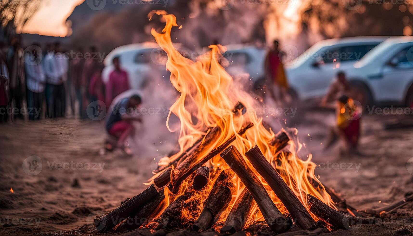 Campfire in the Desert photo