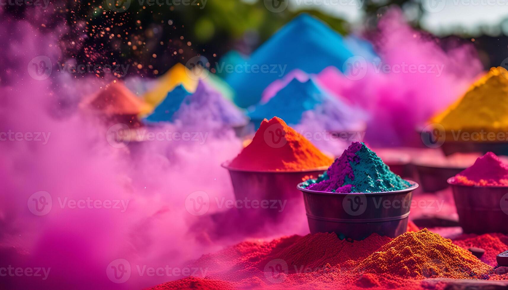 Vibrant Colors of Holi Festival photo