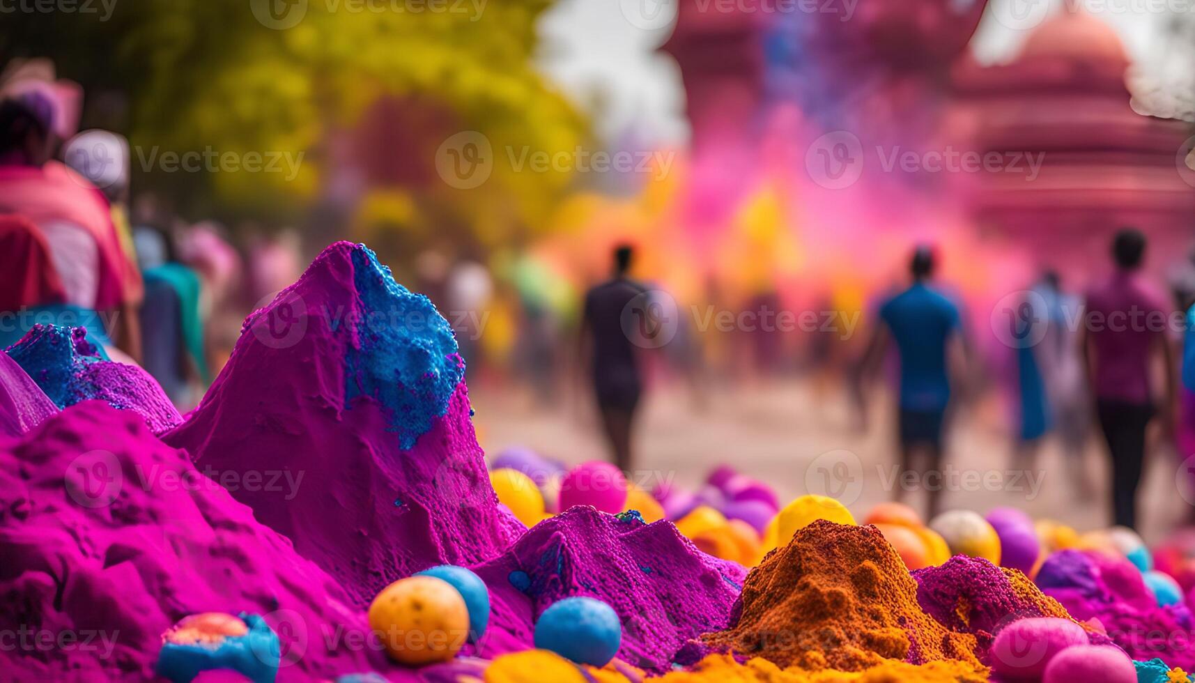 Colorful Holi Festival Celebration in India photo
