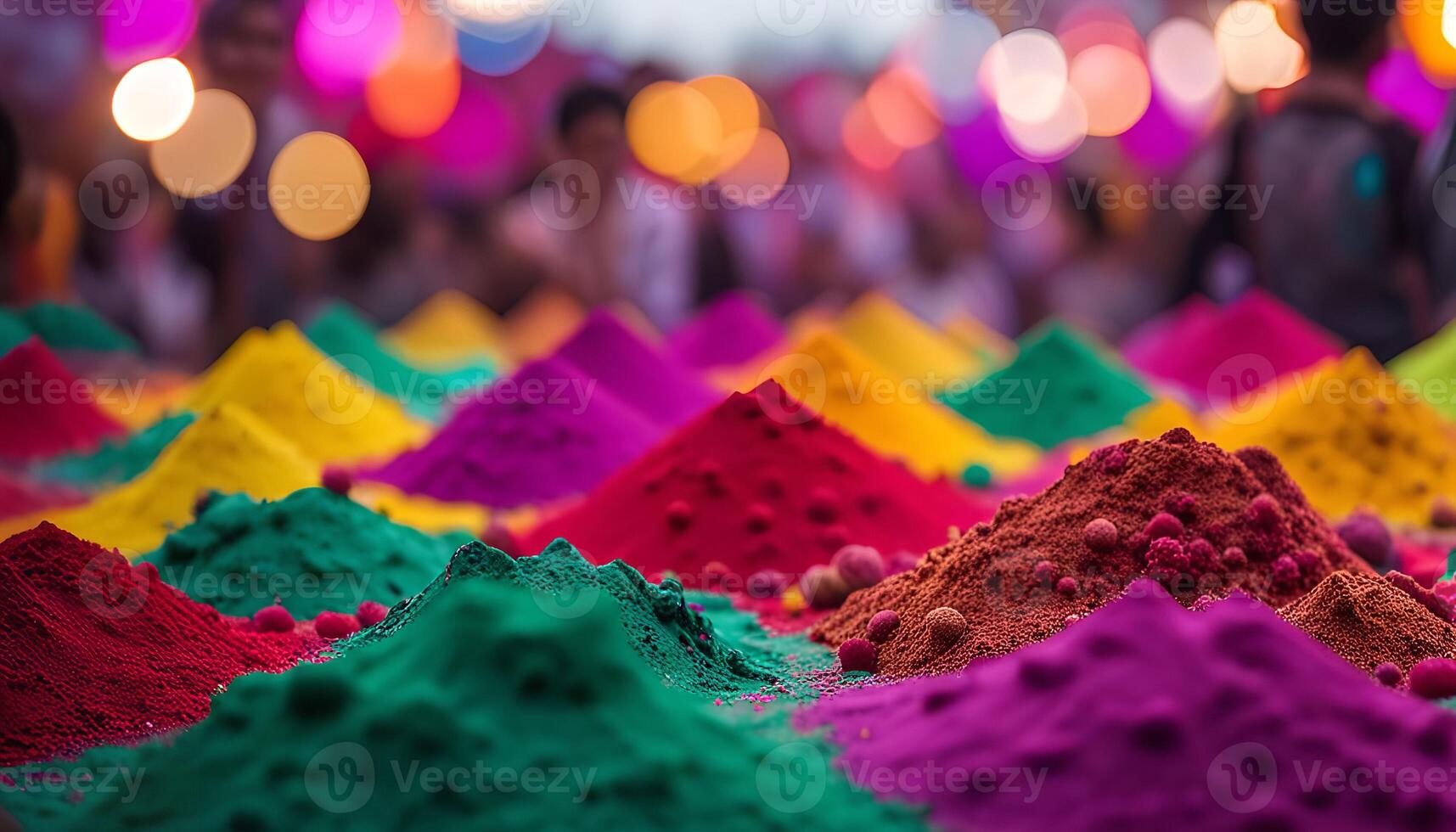 Vibrant Colors of Holi Festival photo