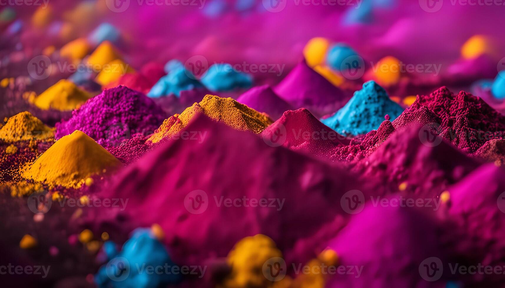 A Colorful Landscape of Powdered Pigments photo