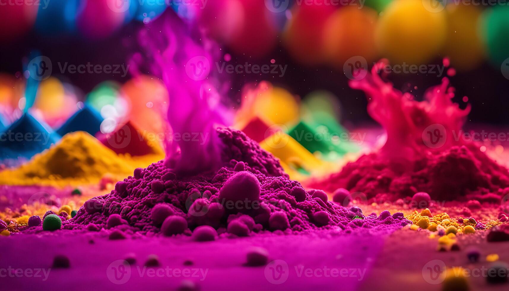Vibrant Colors of Holi Festival photo