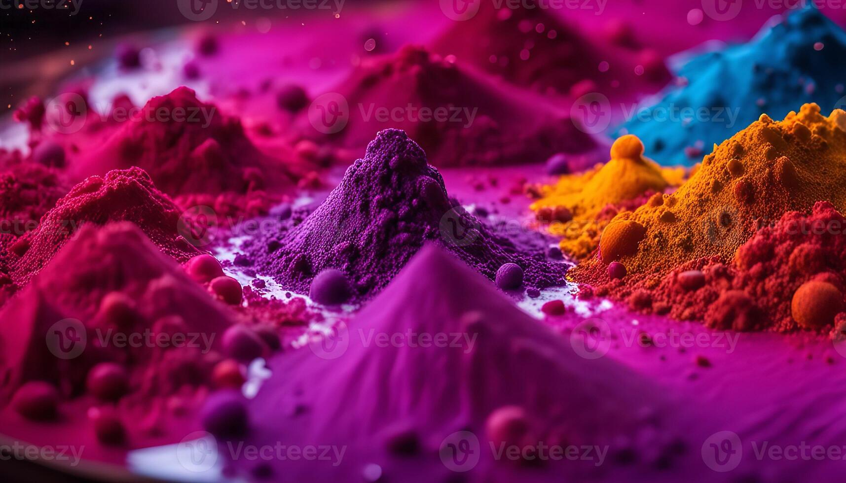 Colorful Powder Pigment Landscape photo