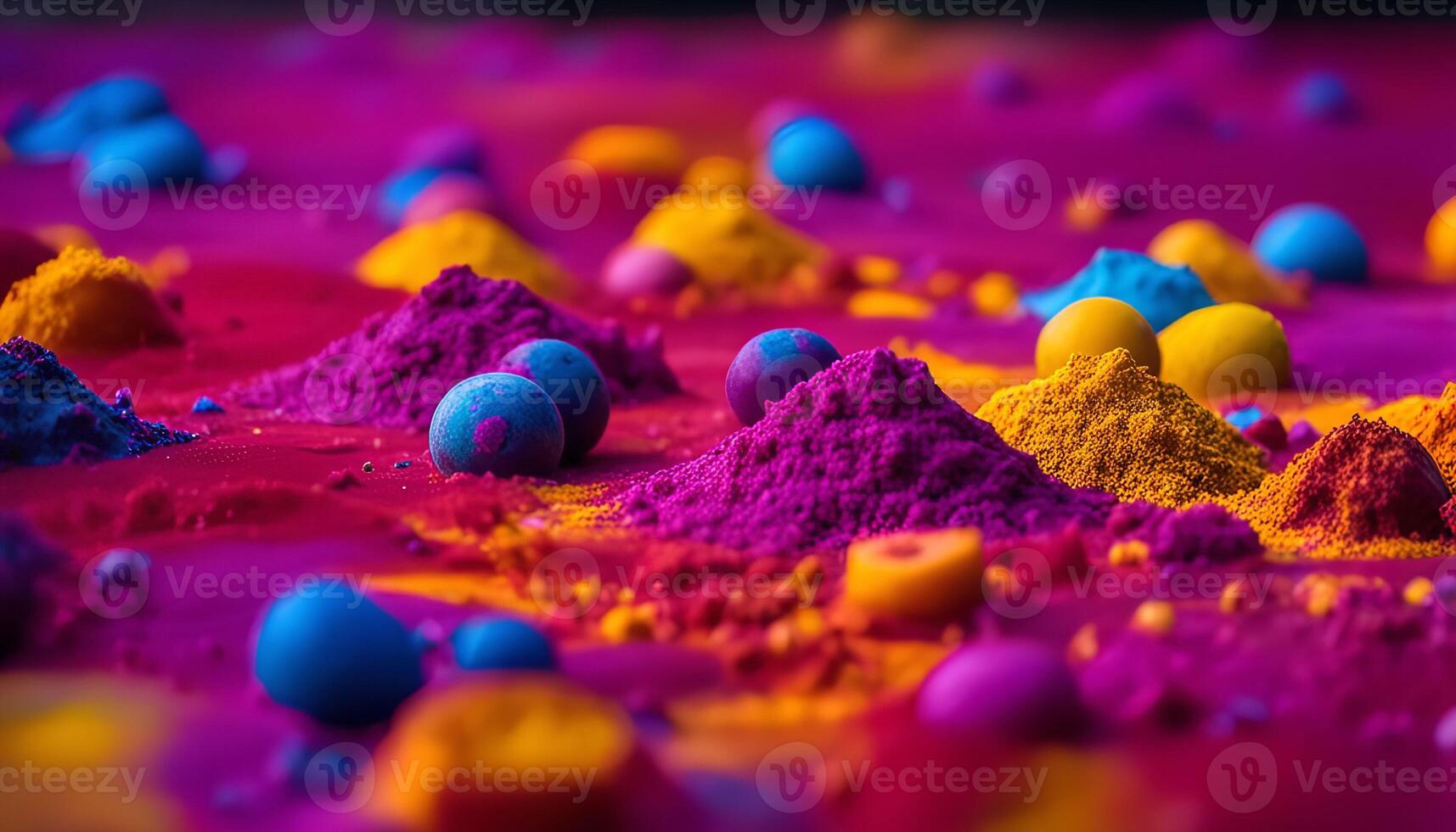 Colorful Powder and Balls photo