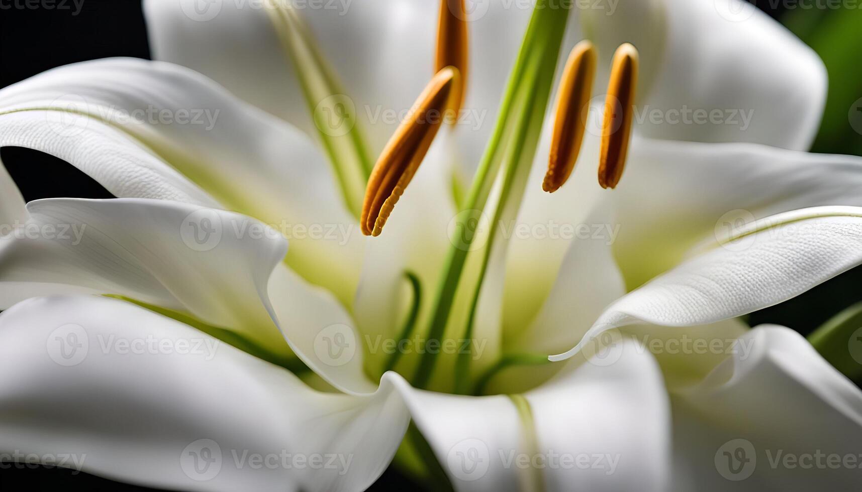 Close-up of a white Lily Flower photo