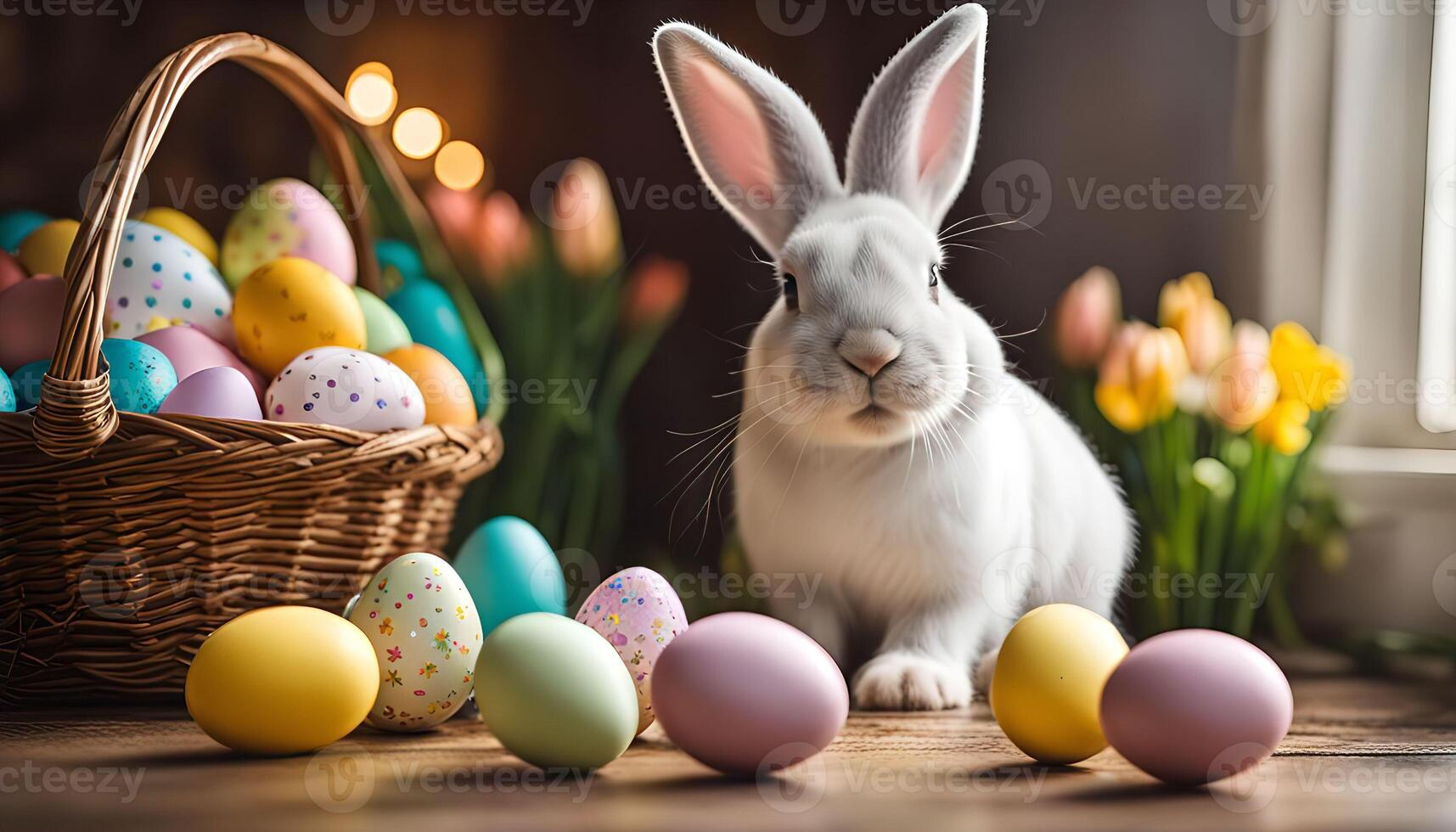 Easter Bunny with Eggs photo