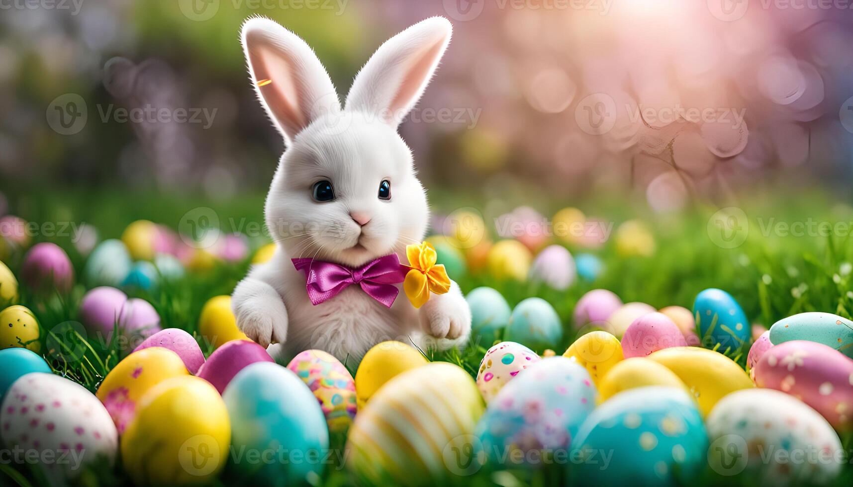 Easter Bunny with Eggs photo