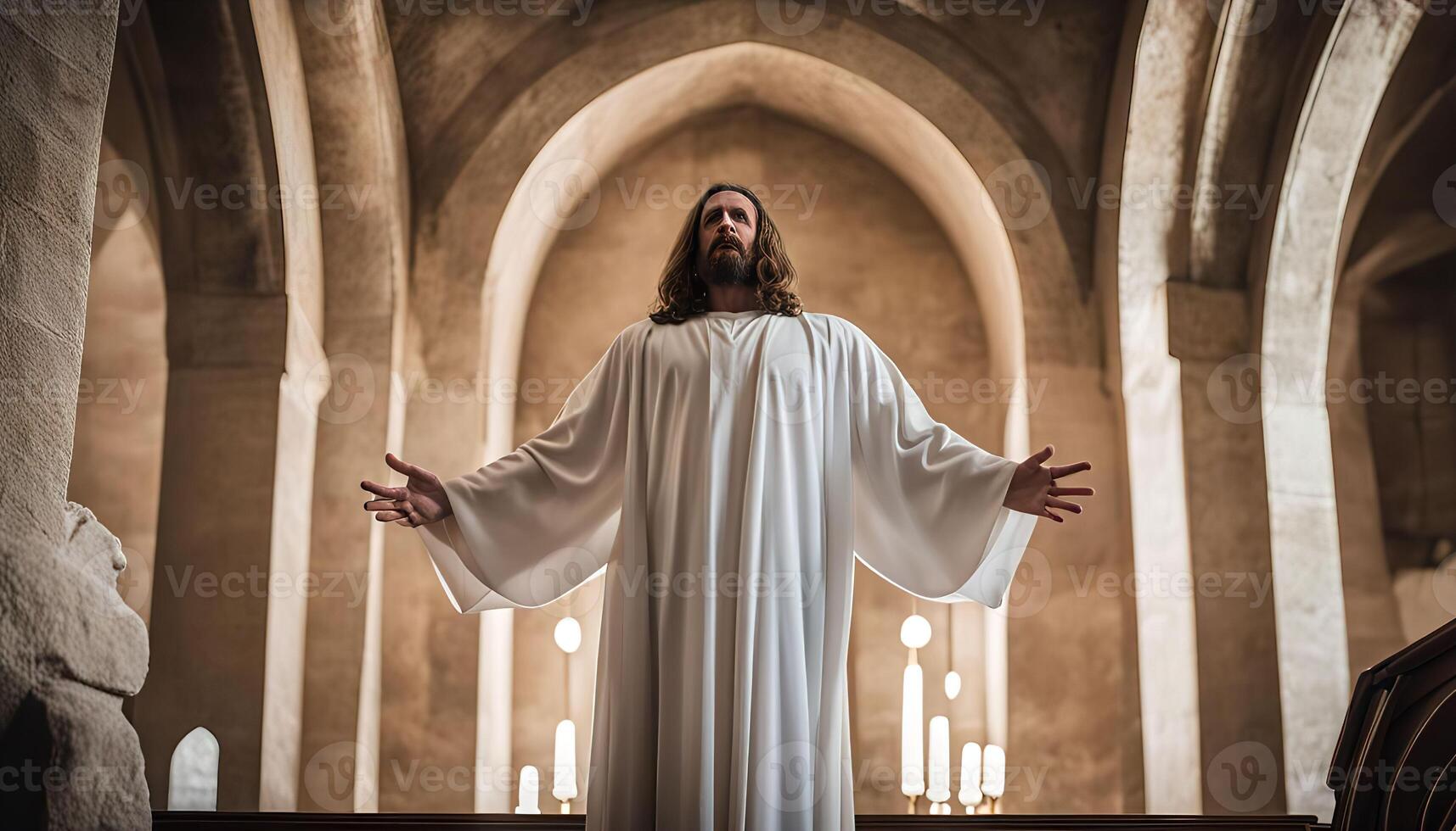 Jesus Christ Standing in Church photo