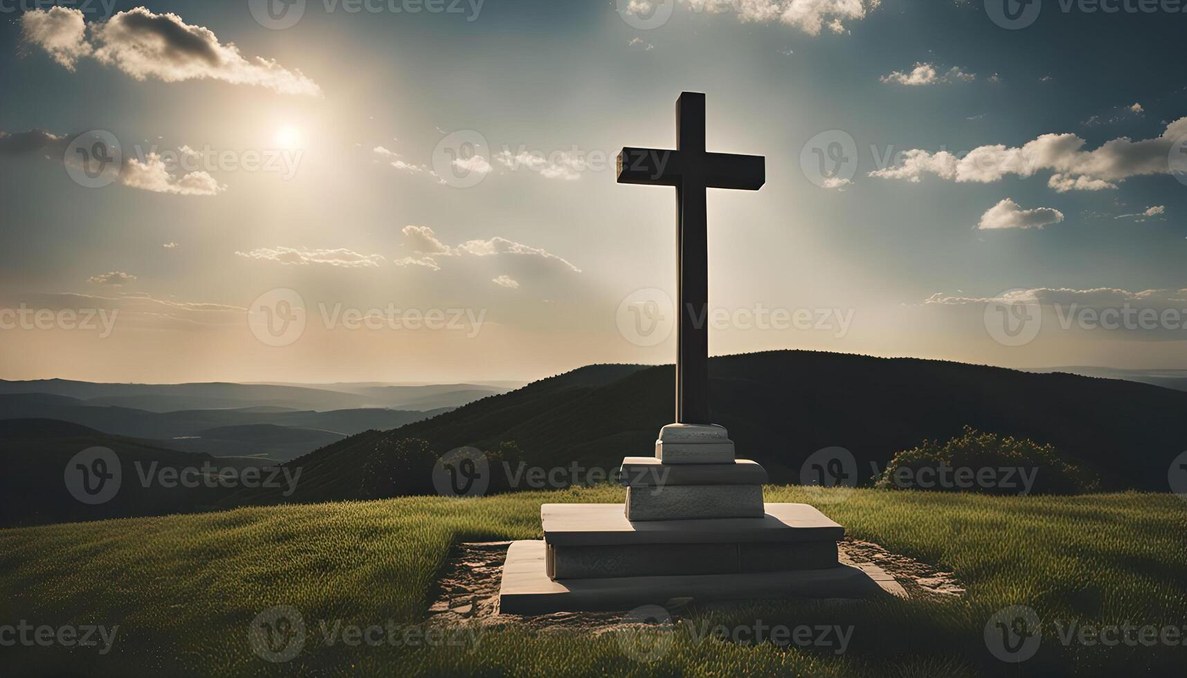 Cross on a Hilltop photo