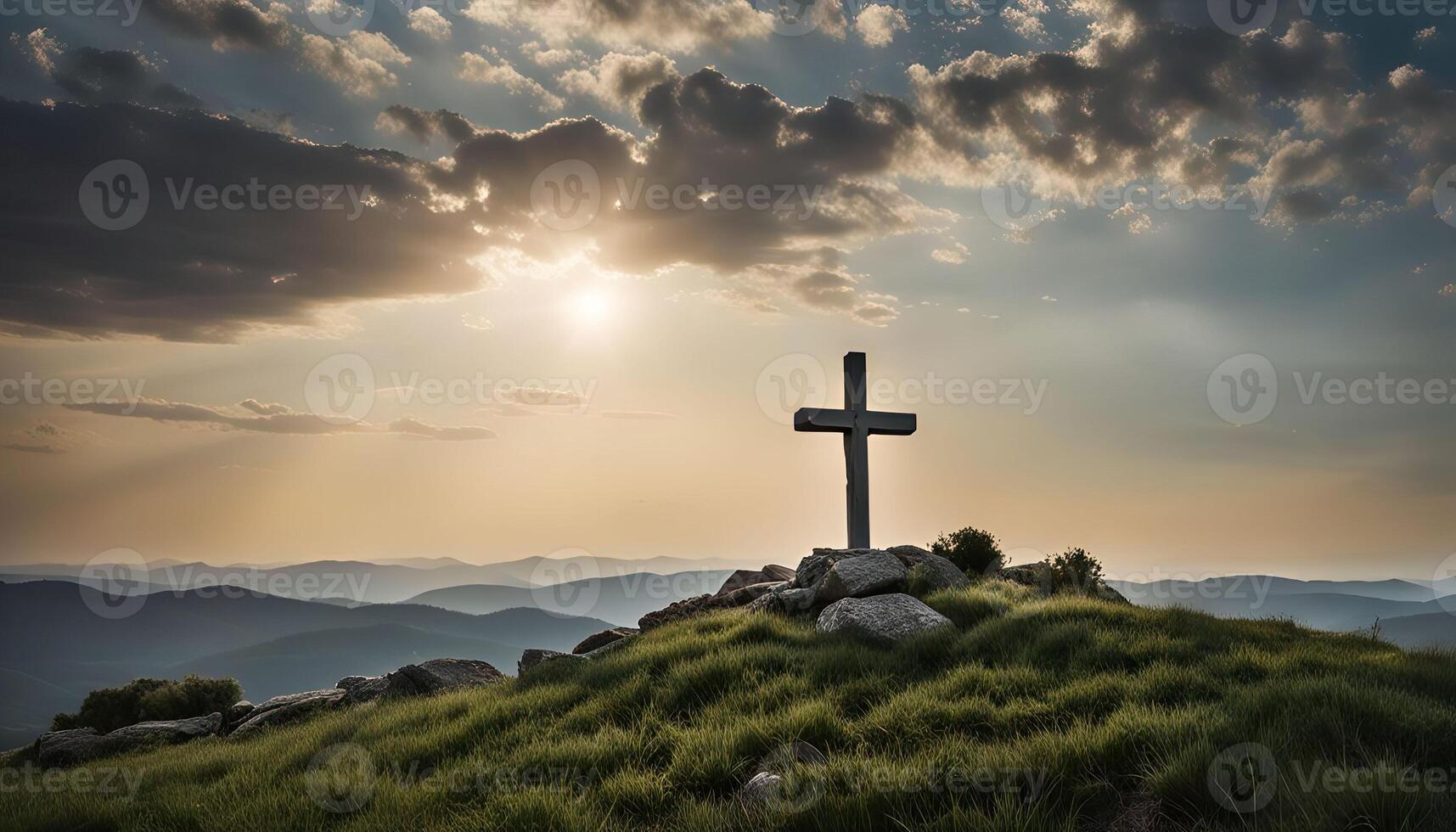 Cross on a Hilltop photo