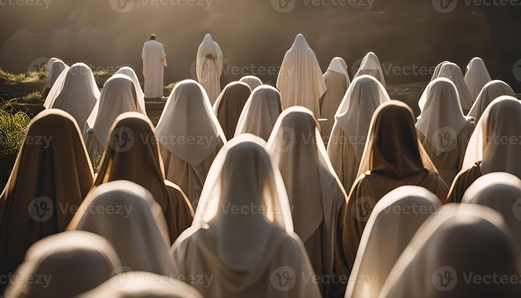 A Crowd of People in Robes photo