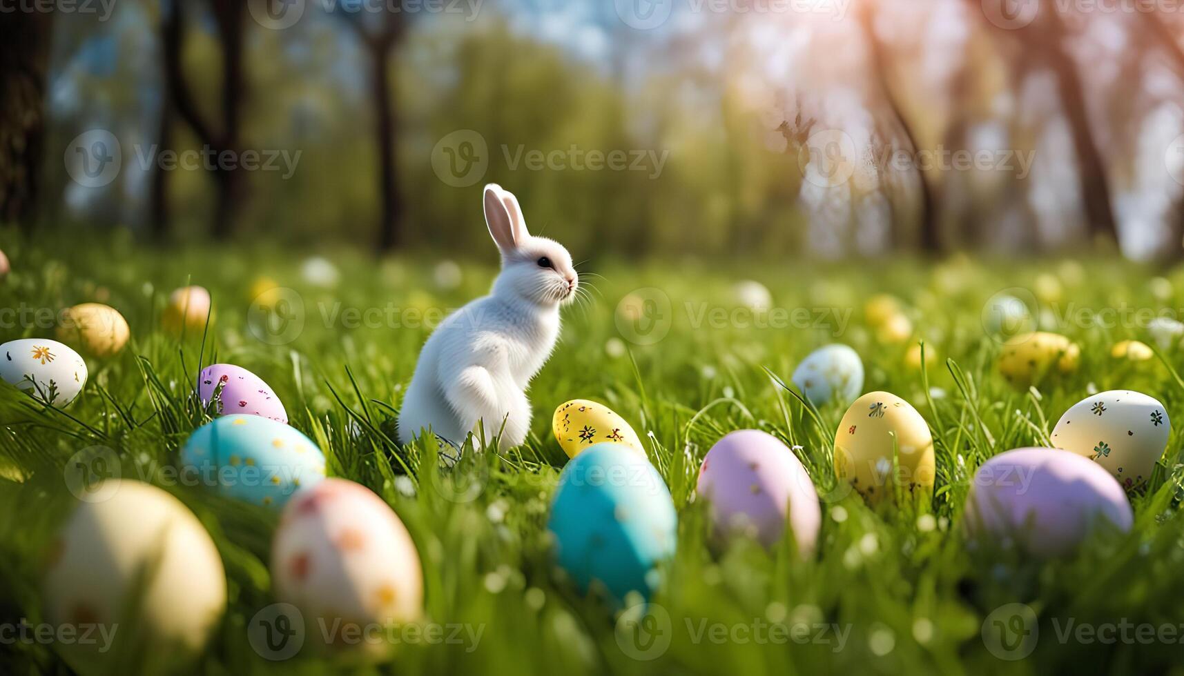 Easter Bunny in a Meadow photo