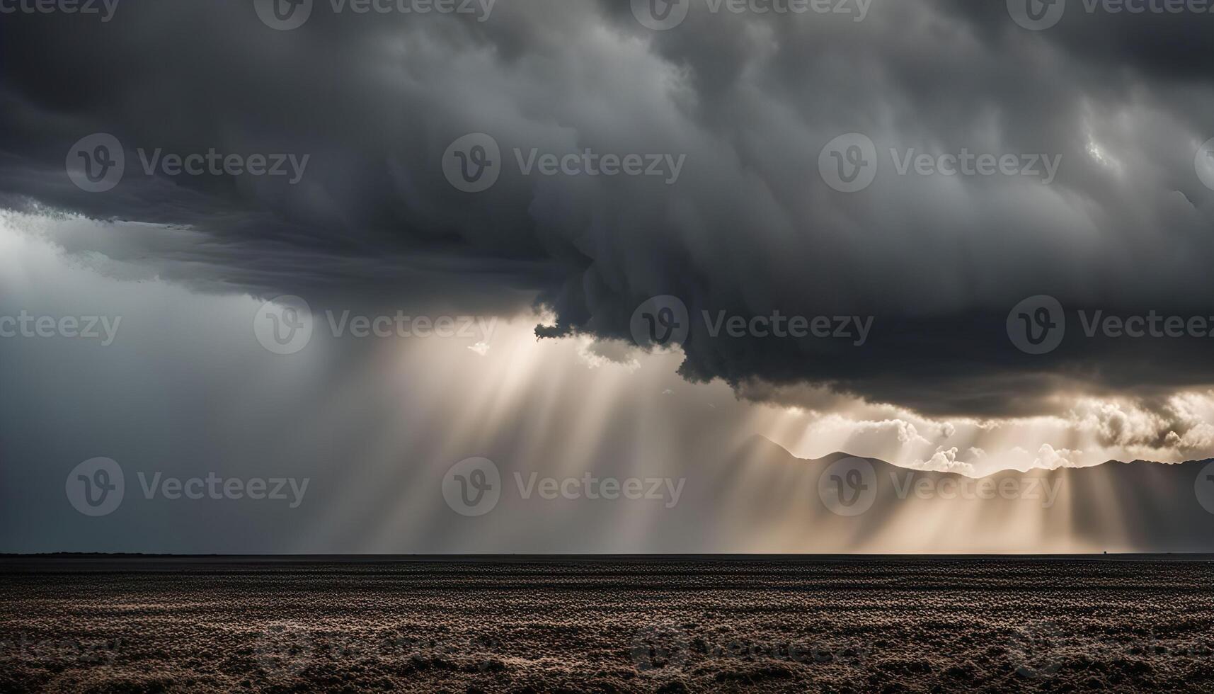 Sunbeams Through Storm Clouds photo