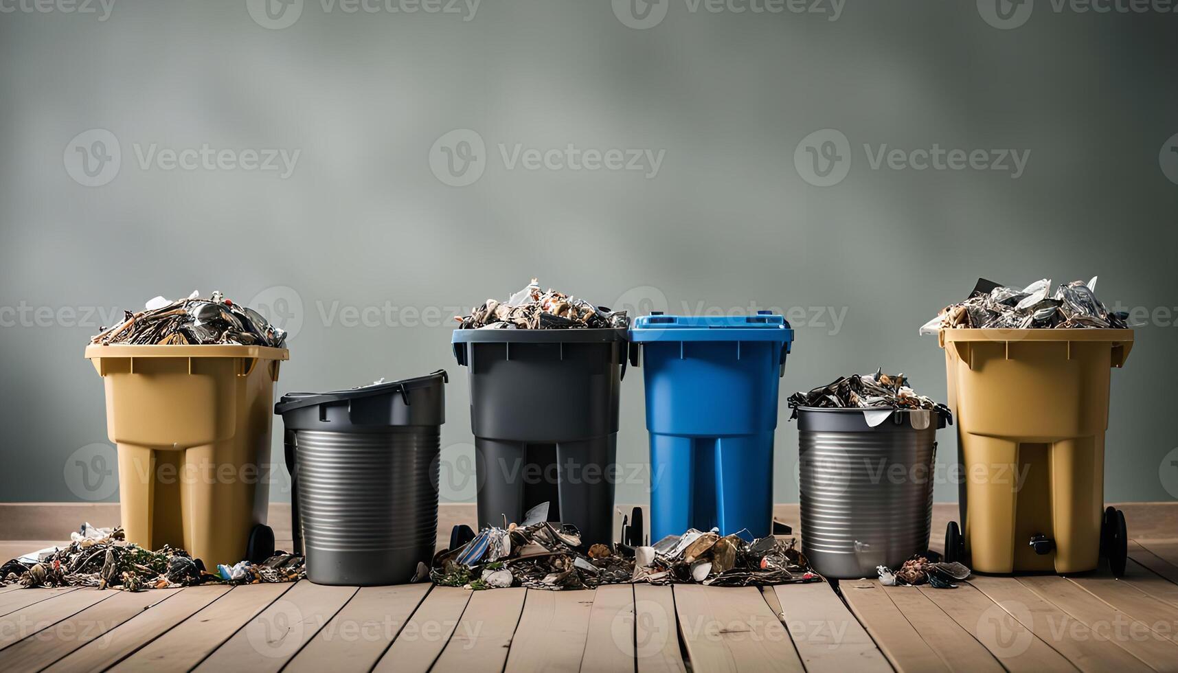 Garbage Bins In a Row photo
