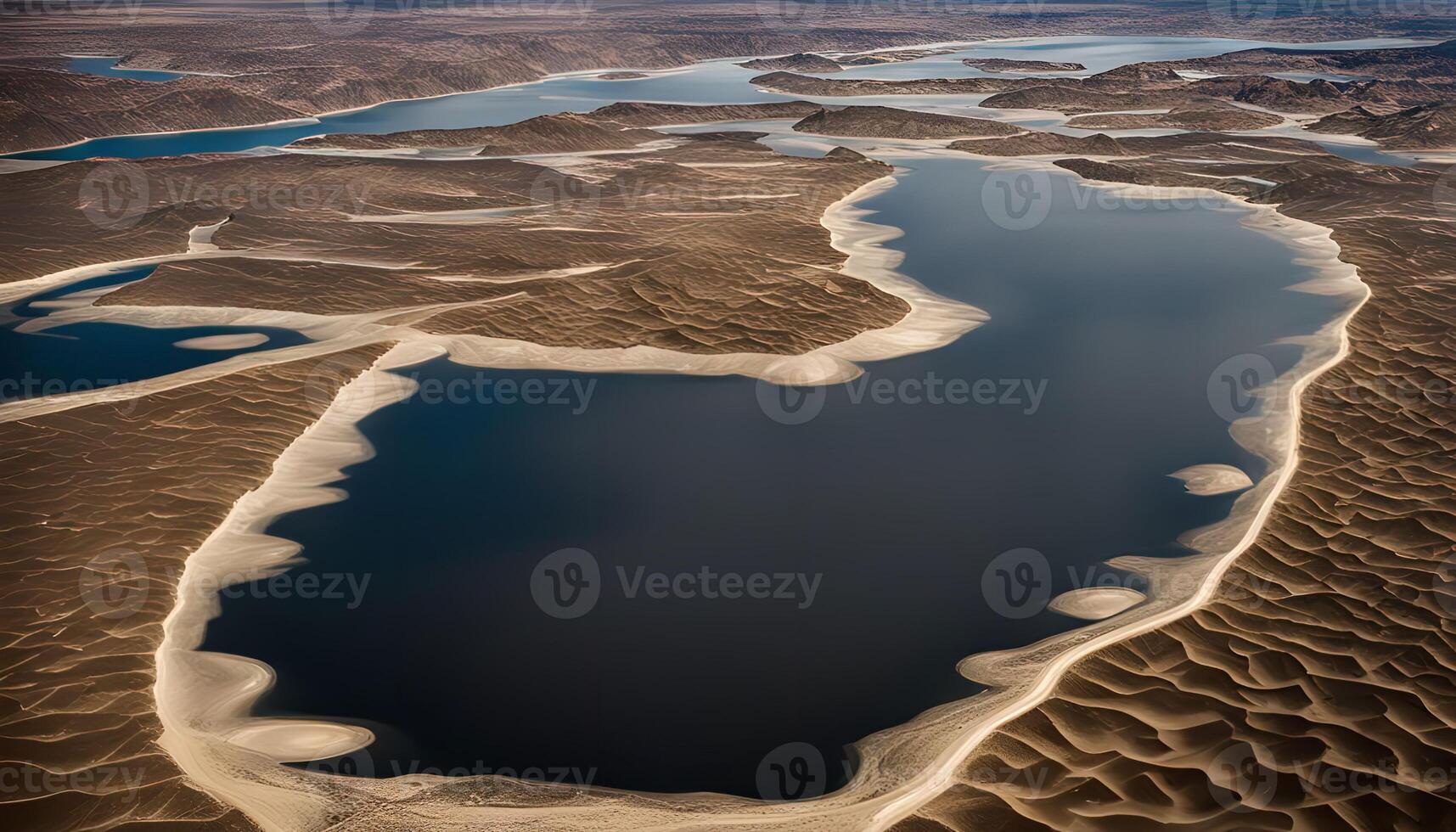 Aerial View of a Desert Oasis photo