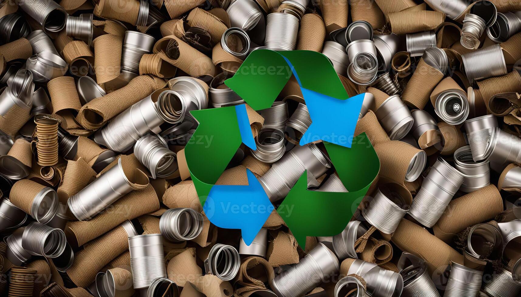 Recycle Symbol on Waste Material photo