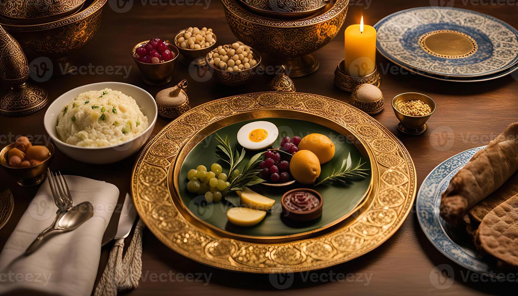 A Table Setting for a Festive Meal photo