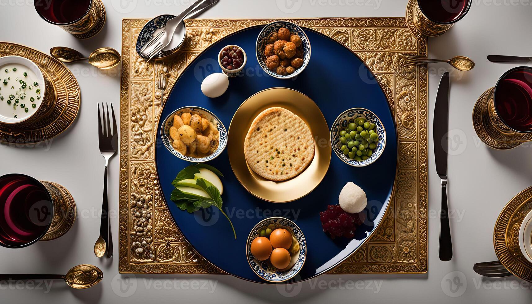 Seder Plate for Passover photo