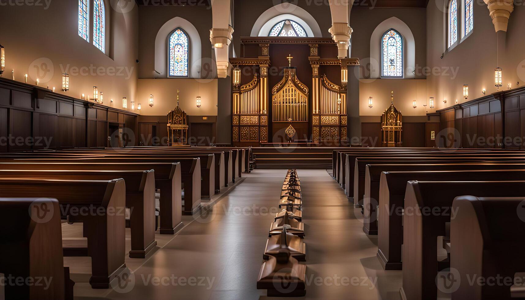 Empty Church Interior photo