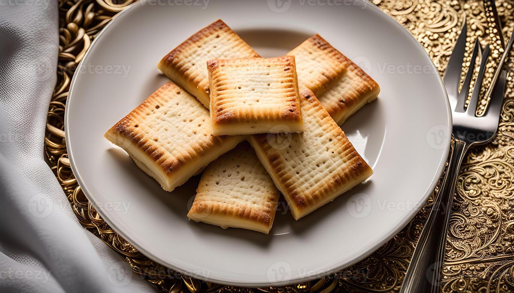 Stack of Cookies on Plate photo