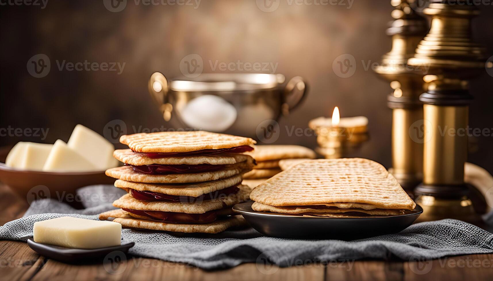 Matzah for Passover Celebration photo