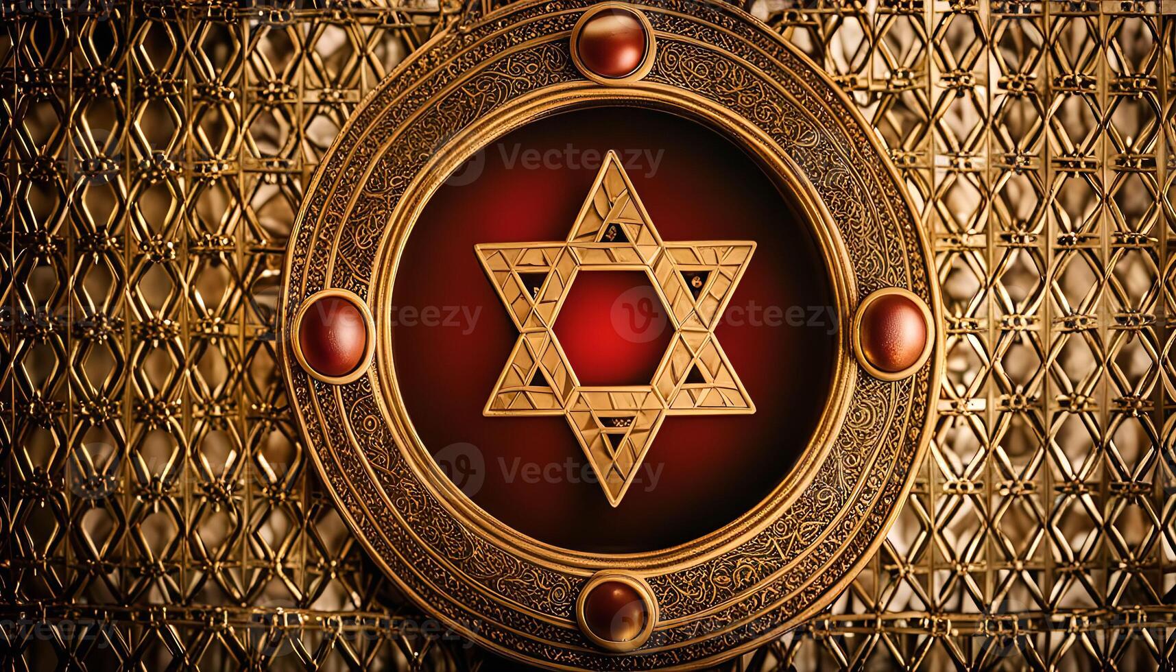 Star of David on a Gold Background photo