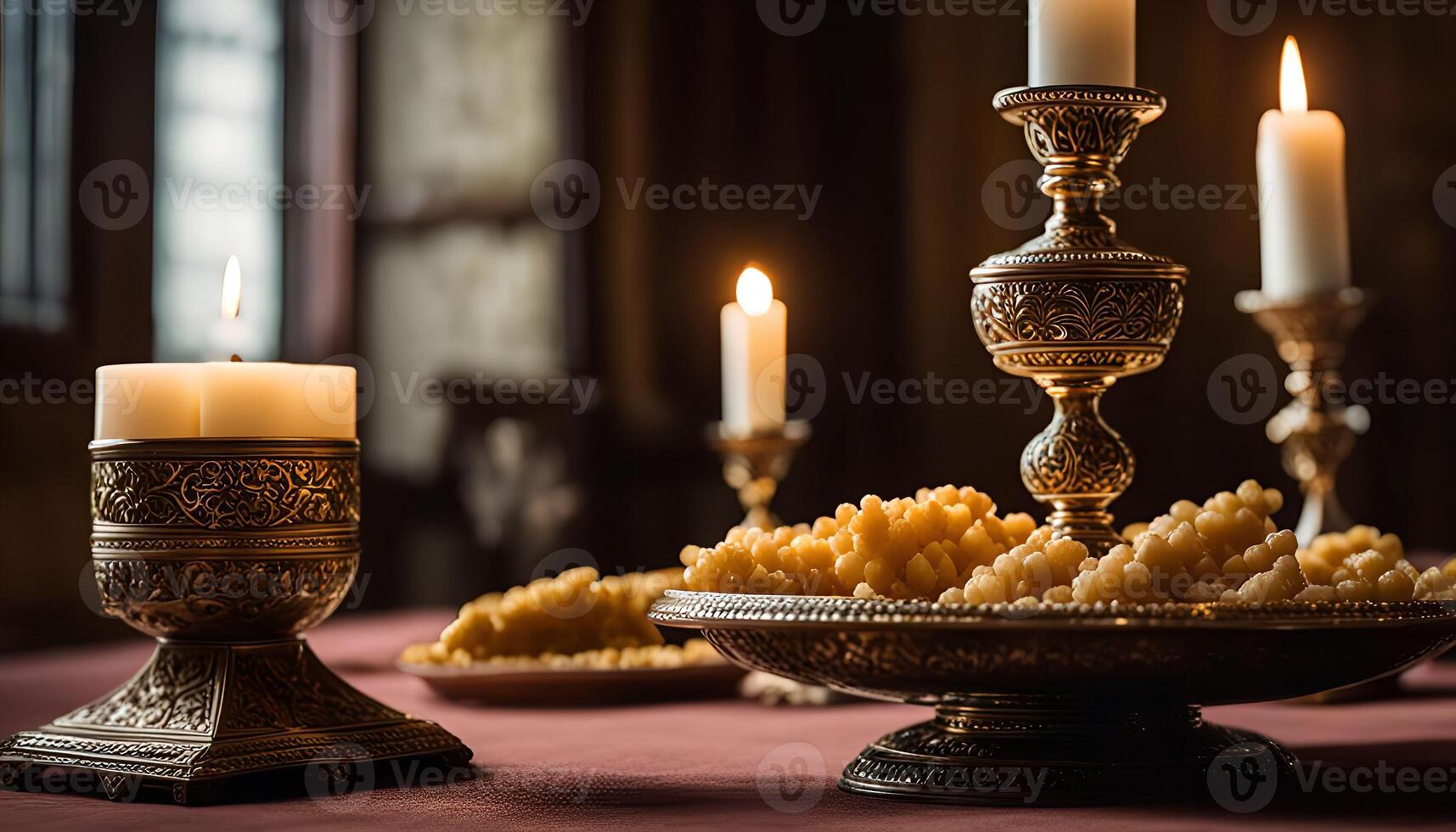 Candlelight and a Golden Plate photo